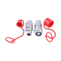 1/2" Flat Face Hydraulic Quick Connect Couplings Set With Dust Caps FF12-08N-SET HT4F4-4HTF4 for Bobcat Skid Steer