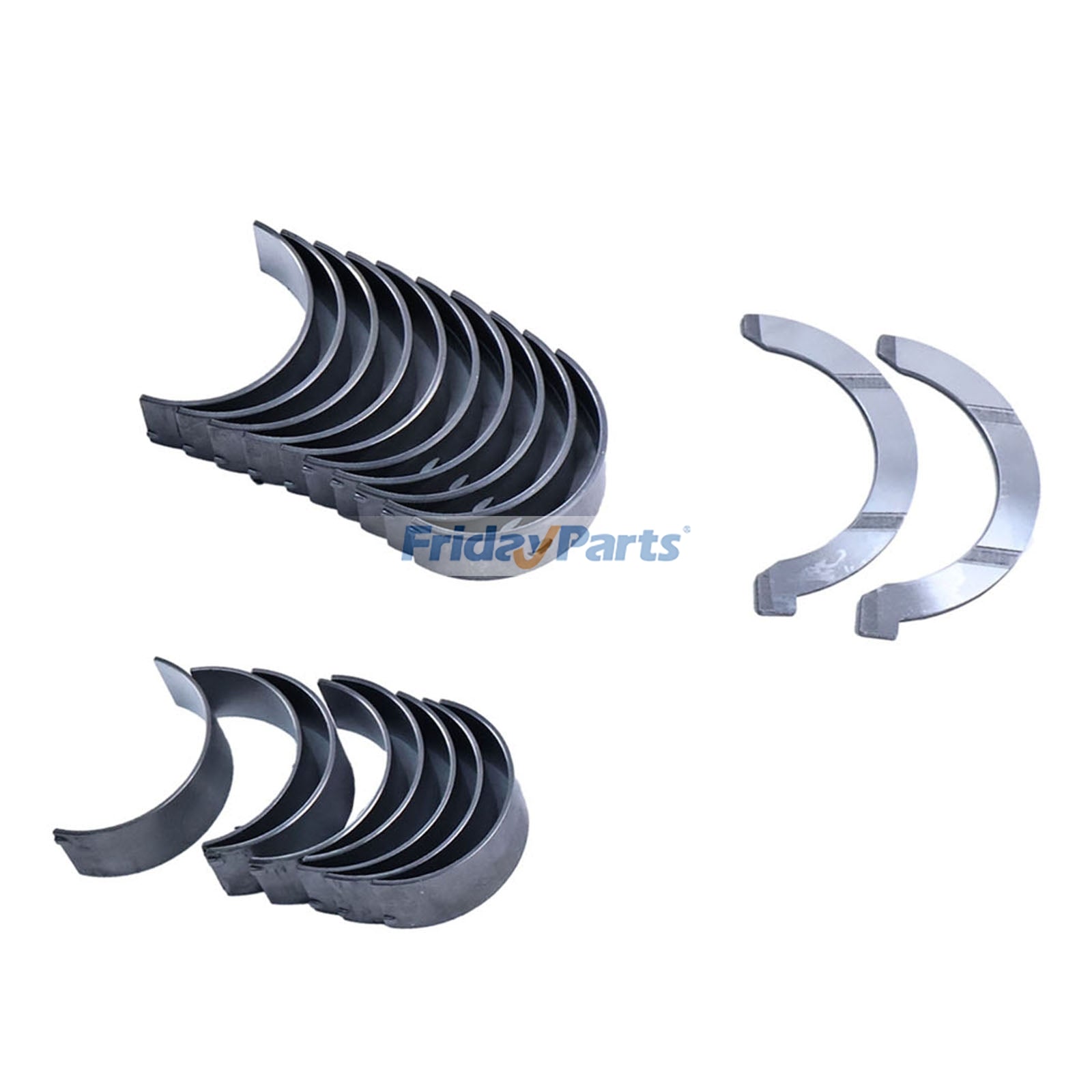 1 Set STD Main Bearing & Connecting Rod Bearing & Thrust for Doosan Daewoo Engine D24 D24NAP Bobcat Loader S510 S530