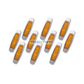 10 Pieces 6.2" Amber 12LED Side Marker Clearance Light M20332Y for Peterbilt Kenworth Freightliner Semi-Truck