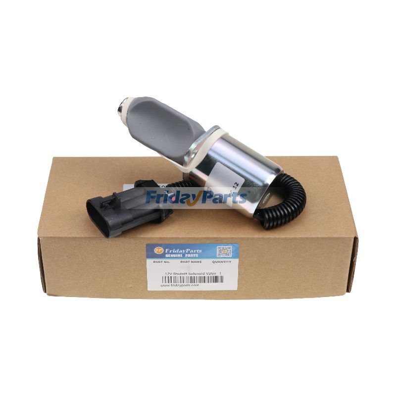 12V Diesel Shutoff Solenoid Valve 6667993 for Bobcat Excavator 231 325 328 334 337 341 Loader 743 751 763 773 S150 S175 S185 T190