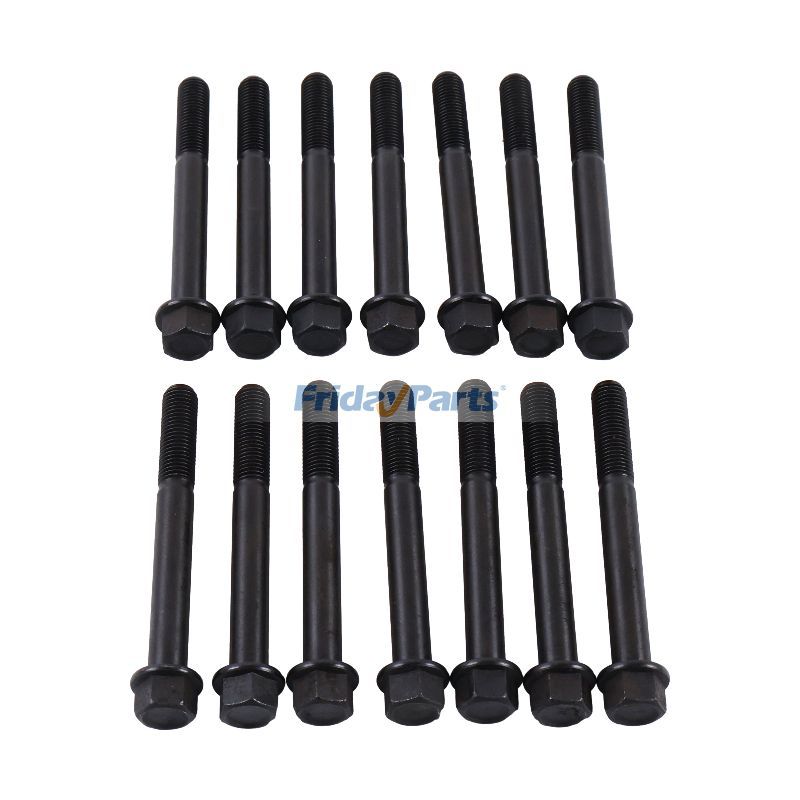 14Pcs Cylinder Head Bolt 6653804 for Kubota Engine D1402 V1902 Bobcat Loader 645 643 1600 743 Excavator 325 331 231 225