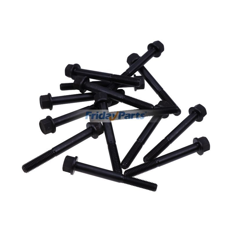 14Pcs Cylinder Head Bolt 6670353 for Kubota Engine D722 D902 Bobcat Excavator 418 E08 E10 E14 E16 E17 E19 E20 Loader 453 463 MT50 MT52 MT55 MT85
