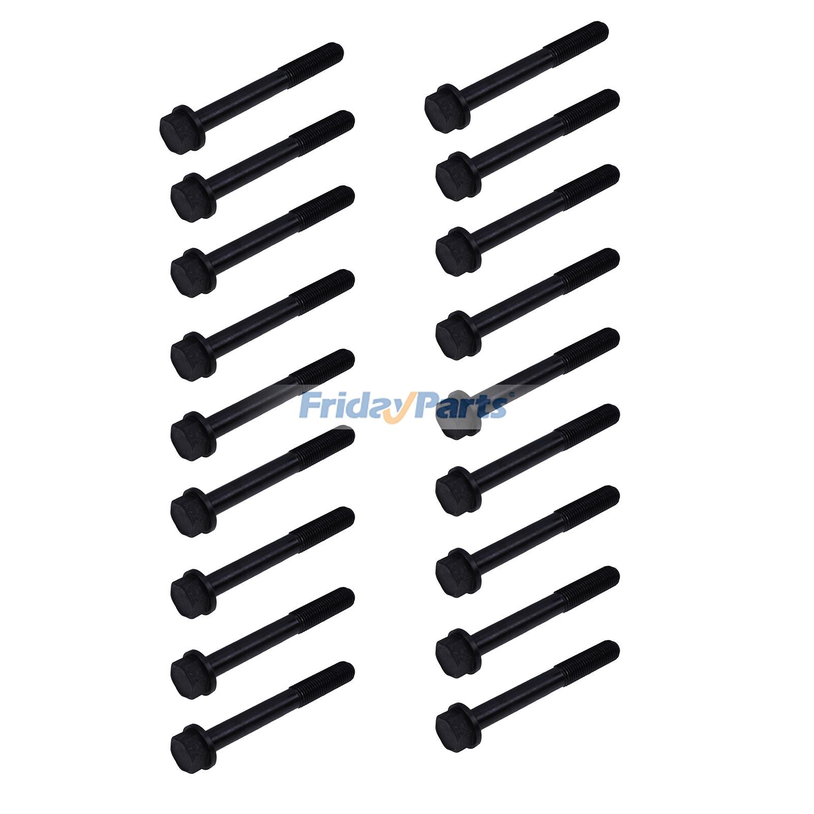 18Pcs Cylinder Head Bolt 6657478 for Kubota Engine V1505 Bobcat 425 428 463 553 6KW B100 B200 B250 BL275 E25 E26 E27 E27Z S100 S70