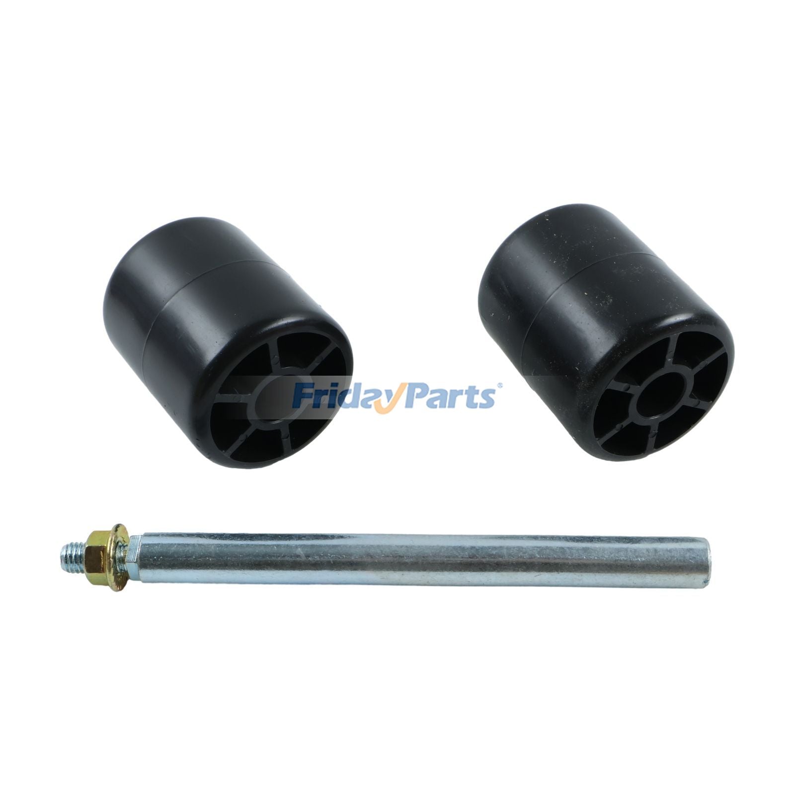 2 Pieces Deck Roller With Shaft Rod M113955 M111134 for Yanmar 3TMN72 3TNV88 Kawasaki FD501V Engine John Deere 1570 X700 S2554 GX325 S2048