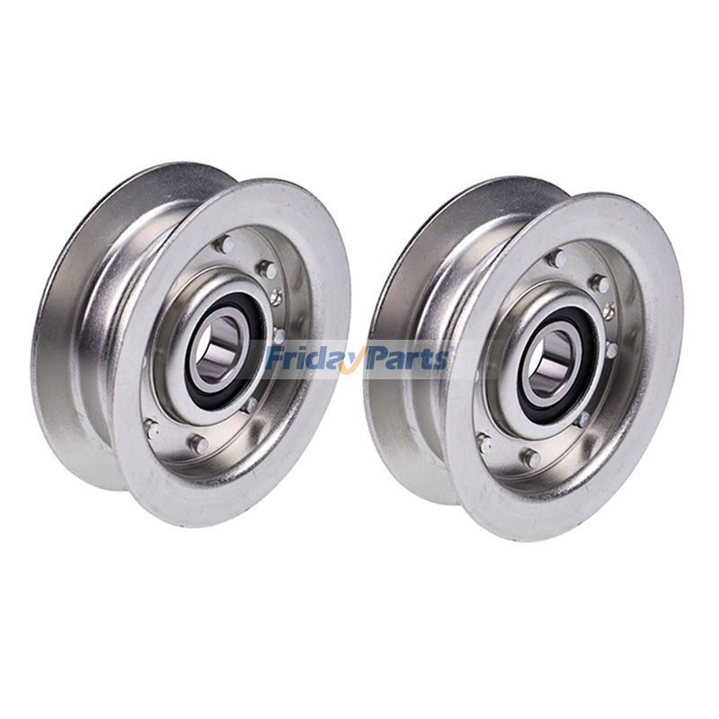 2 Pieces Flat Idler Pulley GY22172 for Briggs & Stratton Engine 441577 445577 44M777 John Deere Tractor S100 S160 X105 X110 X140