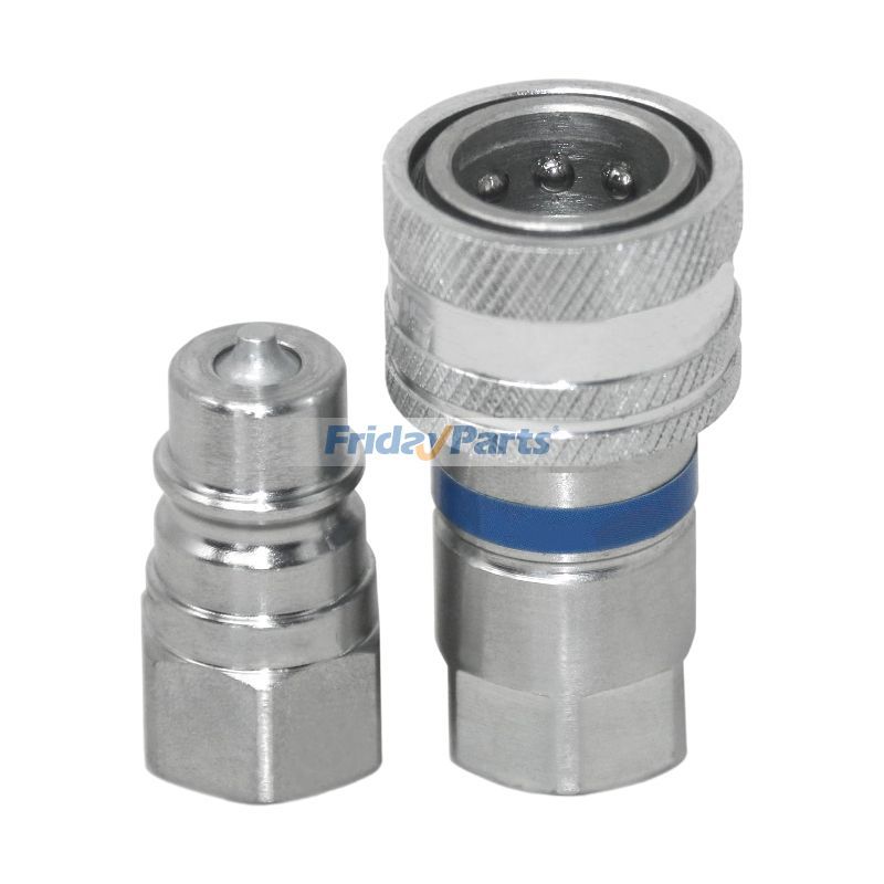 3/8" SAE Thread 1/4” Body Hydraulic Quick Connect Coupler Set Ag ISO 5675 for Bobcat Skid Steer Loader