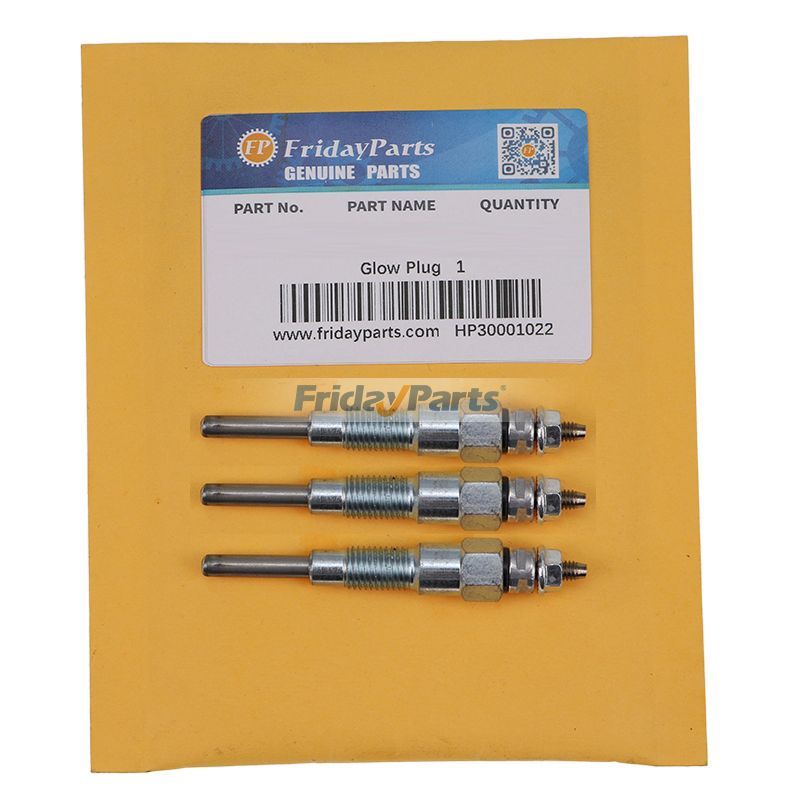 3Pcs Fuel Injector Glow Plug 6599047 for Kubota Engine D750 Bobcat Skid Steer Loader 220 543 553 443 453 Excavator 320
