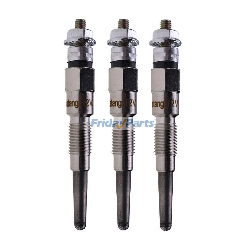 3 Pieces 8mm Glow Plug 25-39501-00 for Kubota D722 D1105 V1505 Carrier CT3.69 CT3-69-TV Engine Supra 922 944 950 Genesis R90