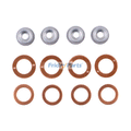 4 Cylinder Injector Seal Kit With Heat Shield for Kubota V1505 V1903 V2003T V2003 V2203 Bobcat 645 743 751 753 763 773 S100 S150 S160 S175 S185 S70