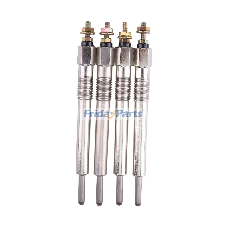 4 Pcs Glow Plug 6631808 for Isuzu Engine 4JB1-PK01 Bobcat Skid Steer Loader 843 853 1213