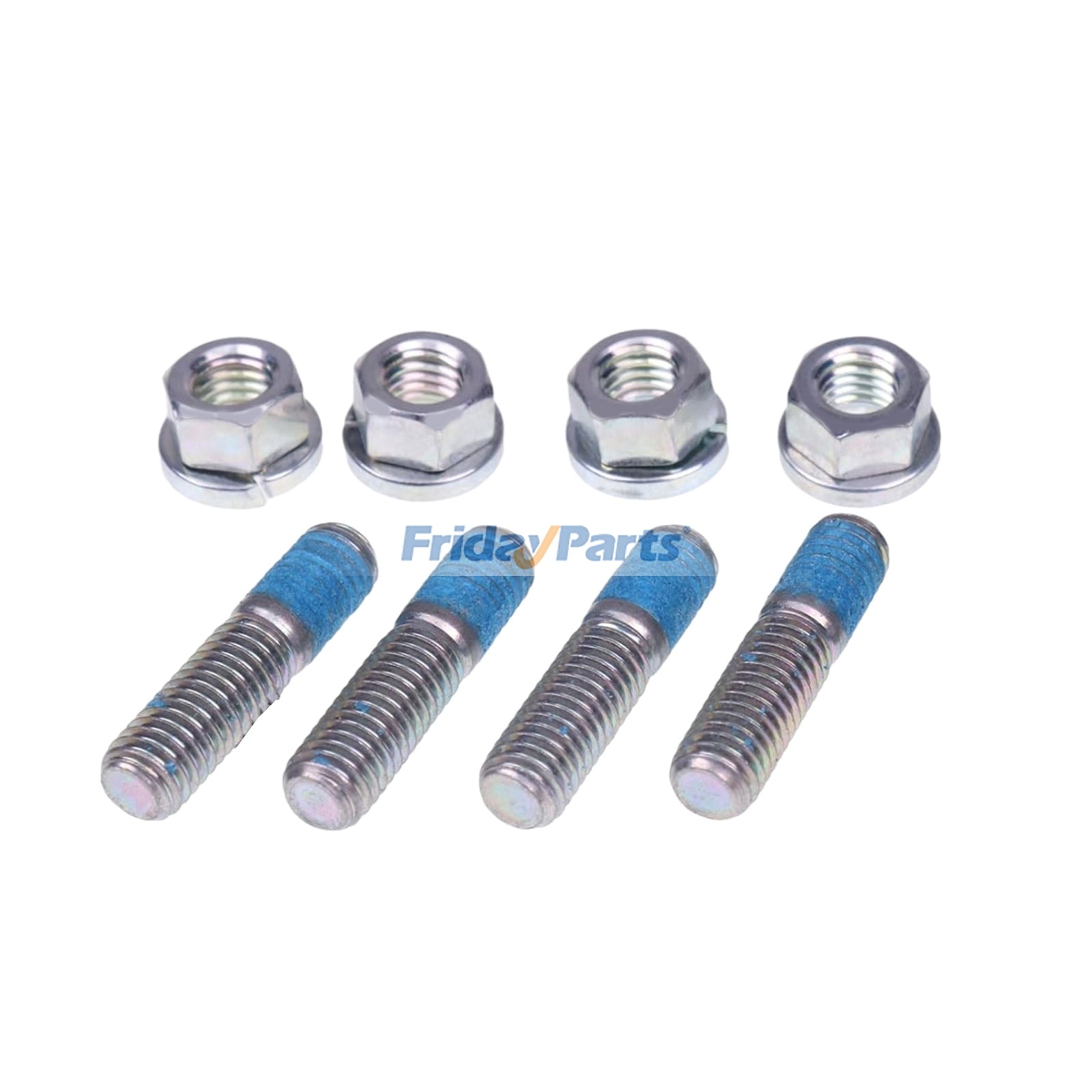 4 Pieces Exhaust Stud & Nut Set 25-37237-00 25-35685-00 for Kubota 2203 Carrier CT4-134 Engine Vector Transicold Refrigeration Vector