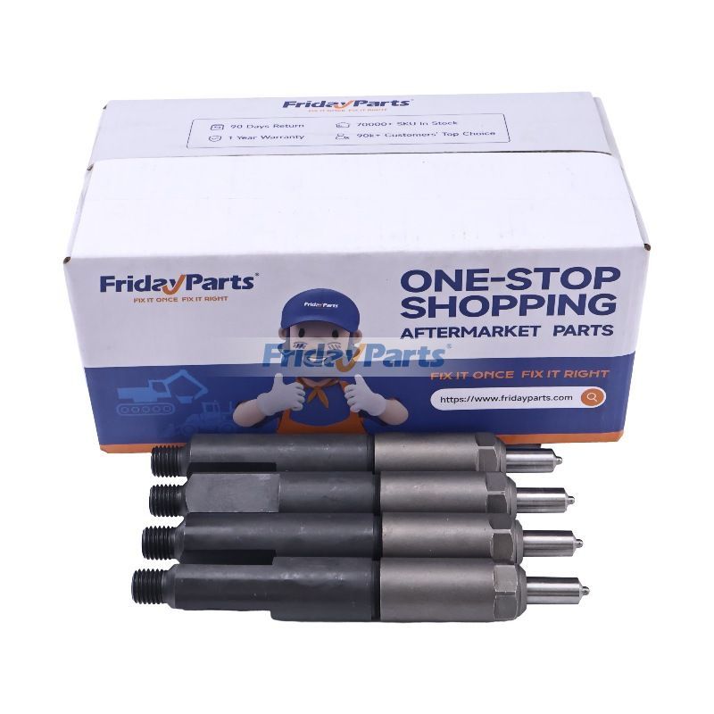 4 Pieces Fuel Injector 735255C91 for CASE IH Engine D-206 D-246 D-268 Tractor 484 684 695 784 895 995 4210 4230 4240