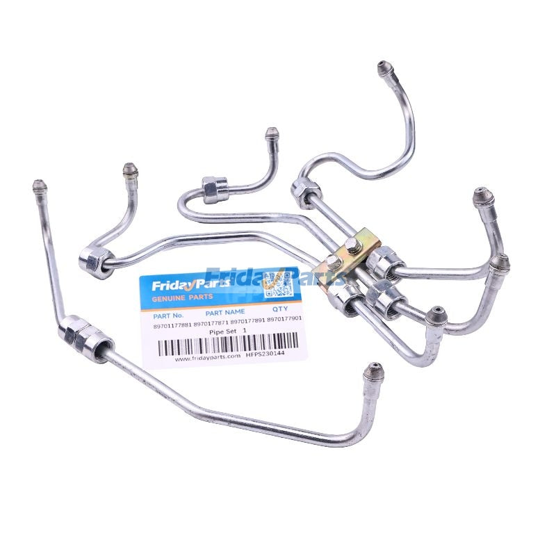 4 Pieces Injector Line 6658204 6658205 6658206 6658207 for Isuzu Engine 4JB1 Bobcat Loader 843 853 1213