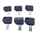 6 Ignition Keys 186304 166 for Hyster S30XL Clark Yale Gradall Gehl JLG Forklift