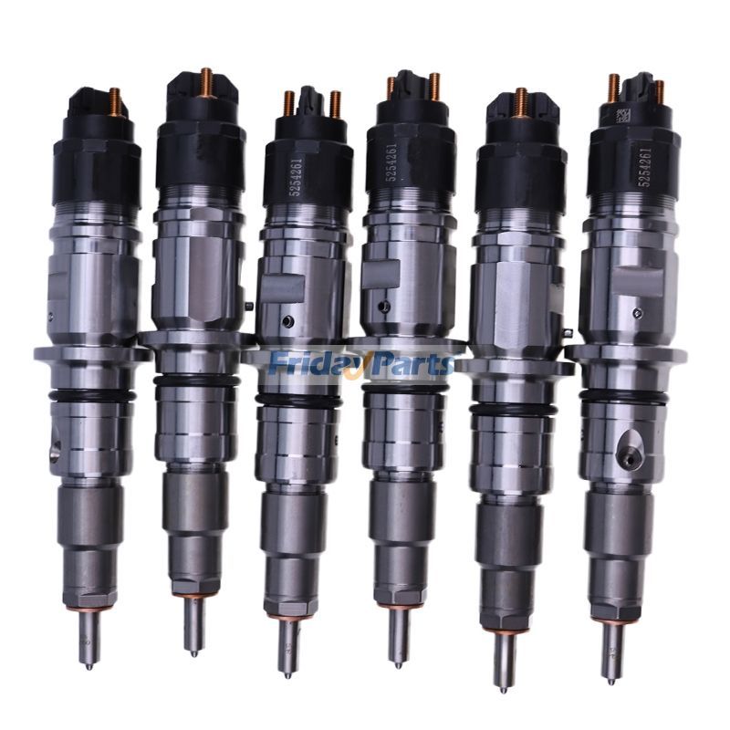 6 PCS Fuel Injector 0445120177 5254261 for Cummins Engine QSB6.7L ISB6.7L B4.5 B6.7 L9 QSB4.5