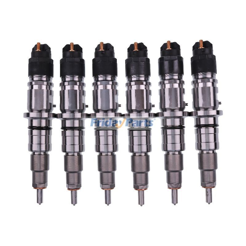 6 PCS Fuel Injector 2854608 0445120057 for CASE New Holland IVECO Engine F4HE9687 Tractor Maxxum 115 125 140 T6030 T6050 T6080 T6090