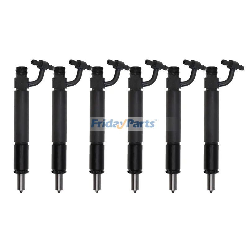 6 PCS Fuel Injector With Nozzle 687145C91 749680C91 for Case IH Engine D-360 D-436 DT-436
