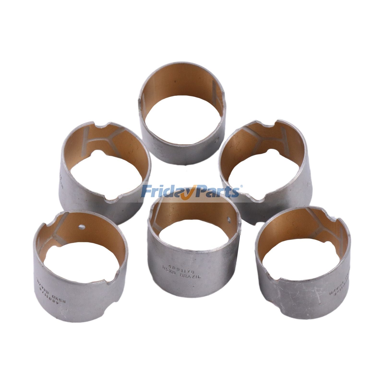 6 Pieces Connecting Rod Bushing 4891178 5257363 for CASE IH Engine 6590T Dodge Ram 2500 3500 4000 D250 D350 W250