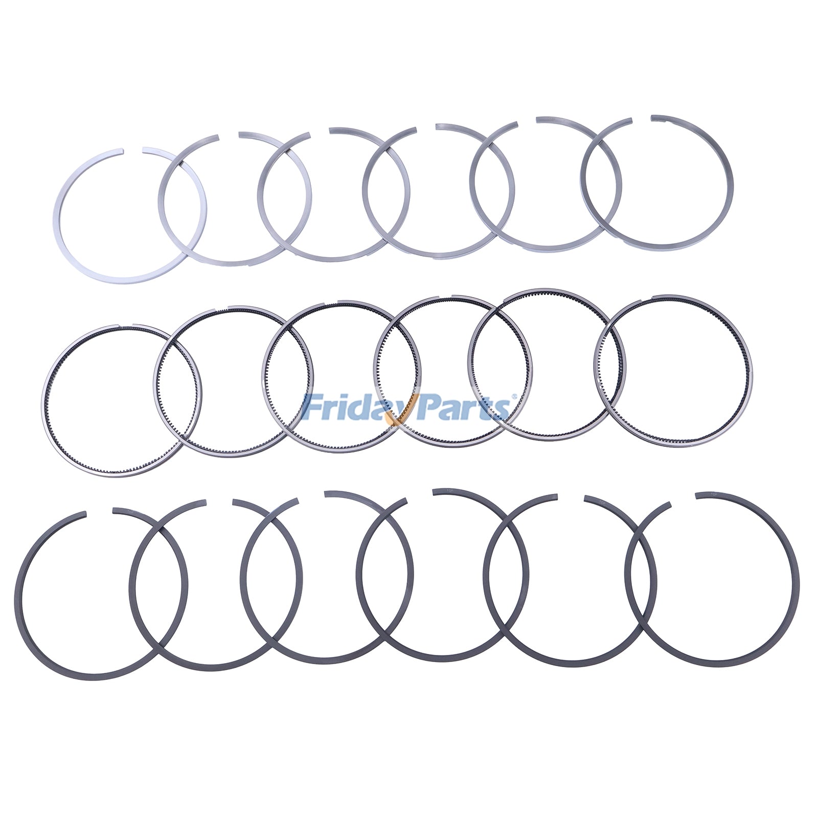 6 Set STD Piston Rings 3802421 3802746 3802230 3802050 for Cummins Engine 4B 4BT 6B 6BT5.9 4B3.9 6B5.9 QSB5.9 QSB6.7 ISBE4 ISB