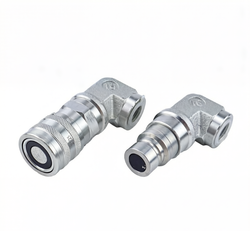 1/2 NPT Flat Face Hydraulic Quick Coupler Elbow TL107 for Bobcat