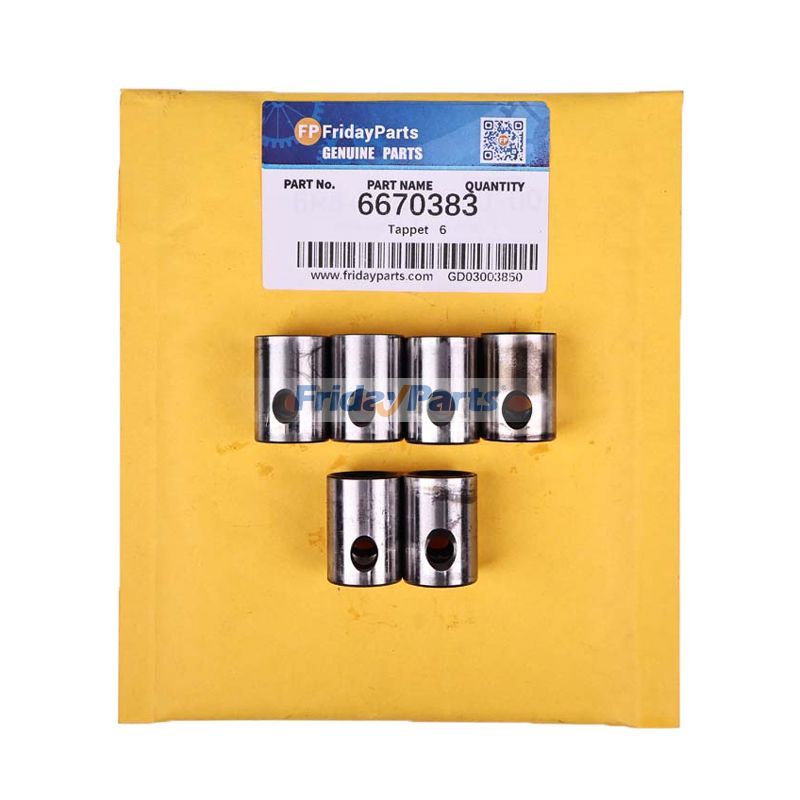 6Pcs Tappet 6670383 for Kubota Engine D722 D902 Bobcat Excavator E19 E17 E10 E16 E14 E08 E20 316 323 322 320 324 321 319 418 Loader MT52 MT50 MT55 MT85 463 453