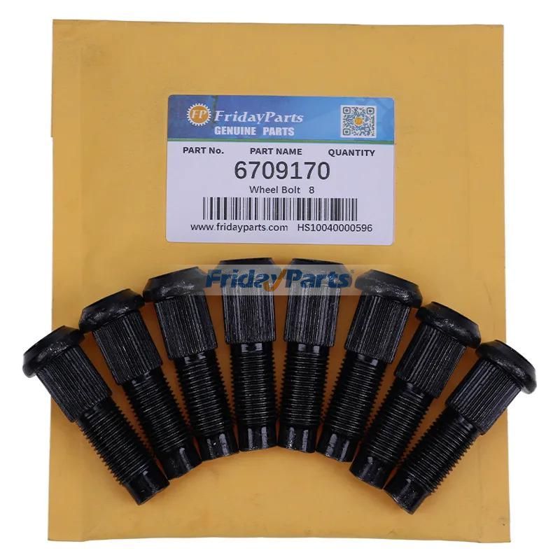 8 Pcs Bolt Wheel 6709170 for Bobcat Skid Steer Loader 444M 500 530 540 542 S160 S175 S185 S205 A220 A300 A770