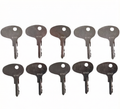 10 Pieces Ignition Key 123243 12343 for Caterpillar CAT Mitsubishi International Kubota Kumiai Toyota Nissan Forklift Hyster Tractor