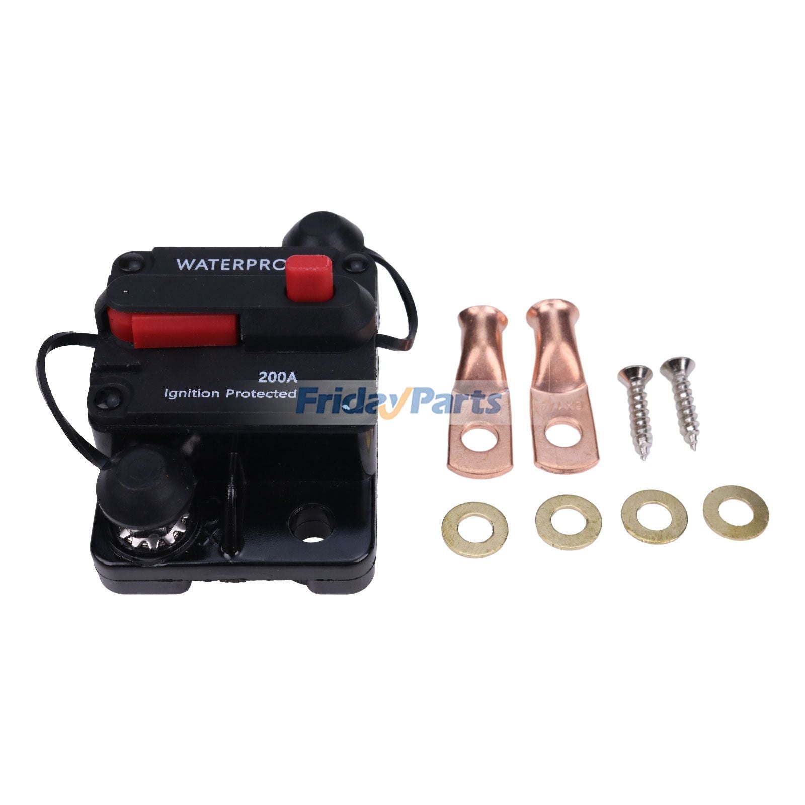 Aftermarket Buyers CB200PB 200A Manual-Reset DC Circuit Breaker for Excavator Tractor