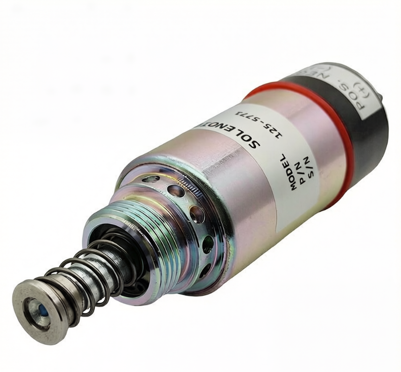12V Fuel Shutoff Solenoid 125-5771 for Caterpillar CAT Engine 3114 3126 3116 3126B 3126E Asphalt Paver AP-1000 AP-1050