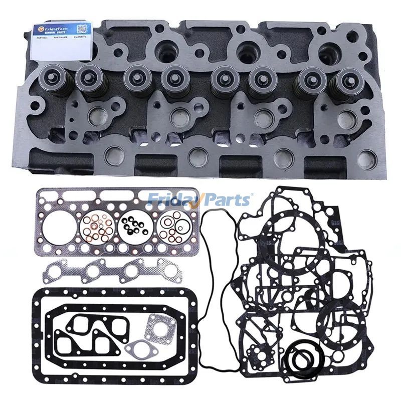 Complete Cylinder Head with Gasket Kit 6660966 for Kubota V1702 V1702-B V1702B Engine Bobcat 1600 733 743 3023 Loader