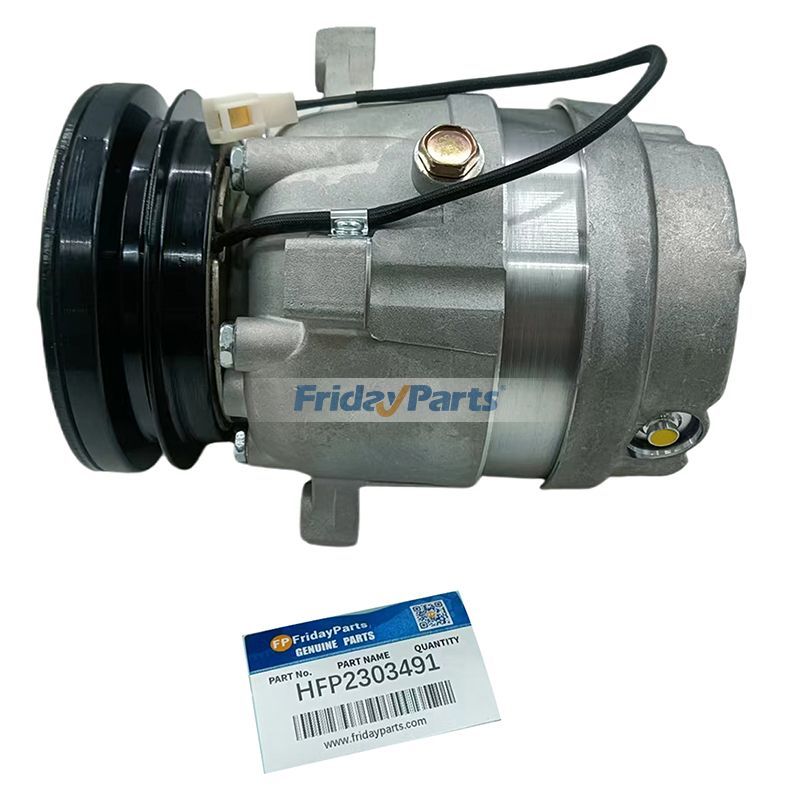 V5 A/C Compressor 5110511 for Mahindra 2555 Kioti DK45 DK55 DK65C DK901C Tractor Bobcat E80 Excavator
