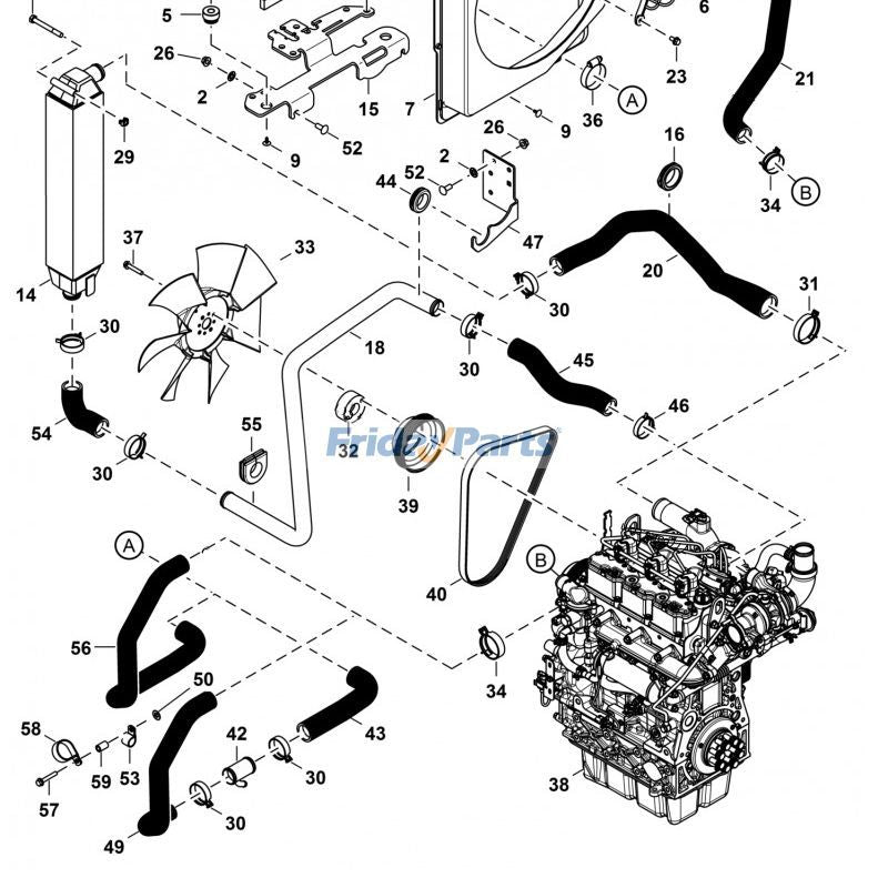 Drive Belt 7420201 for Bobcat Excavator E35 E42 E50 E60