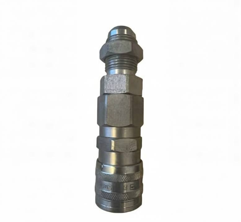 1/2" Body 1-1/16" JIC Thread Flat Faced Female Coupler 7246793 for Bobcat Loader A220 T190 T200 763 773 863 873 883 Excavator E35 E32 E55 E50 E45 E60 E40 E42