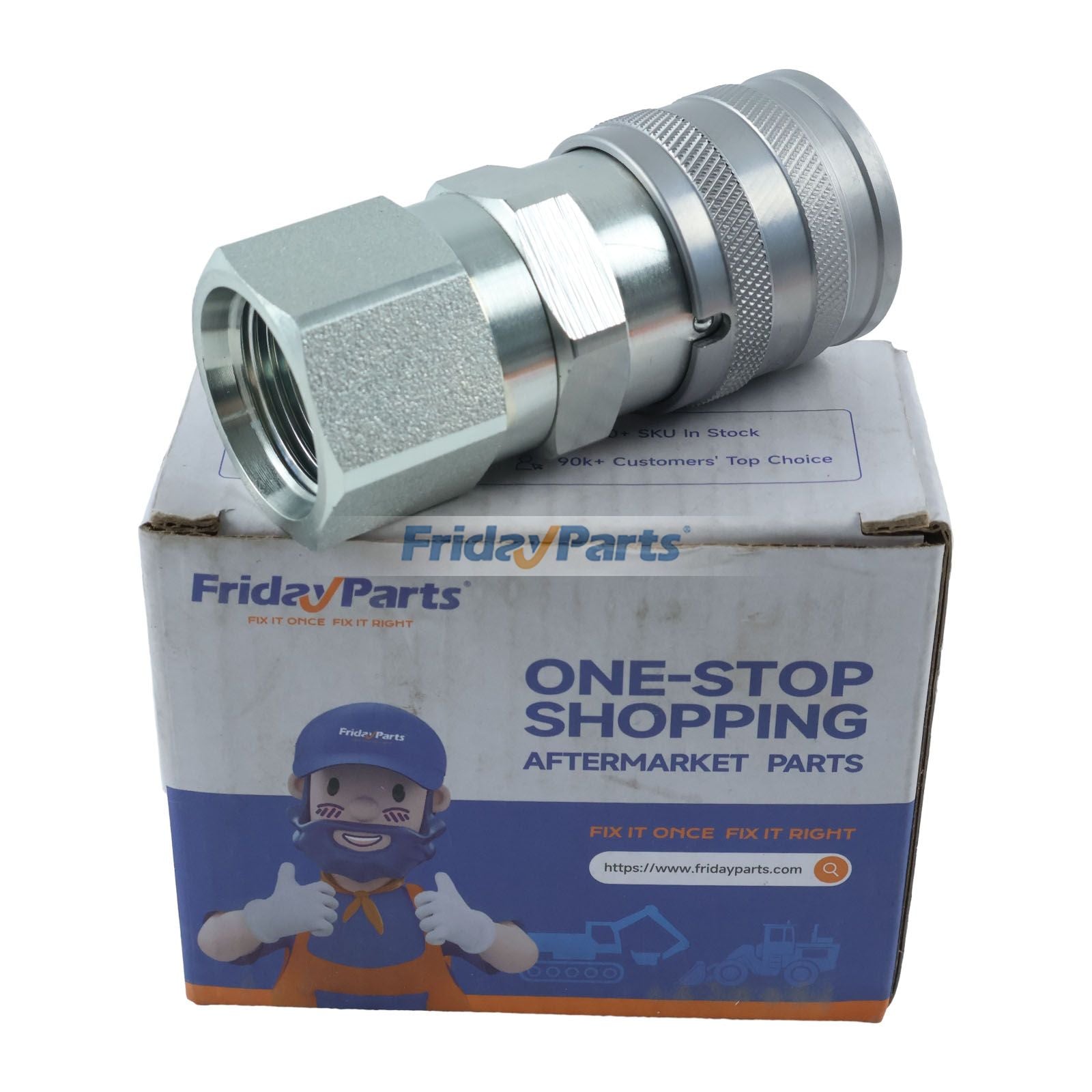 Female Flat Faced Coupler 7246790 for Bobcat Loader 542 553 653 751 753 763 773 853 863 864 873 963 7753