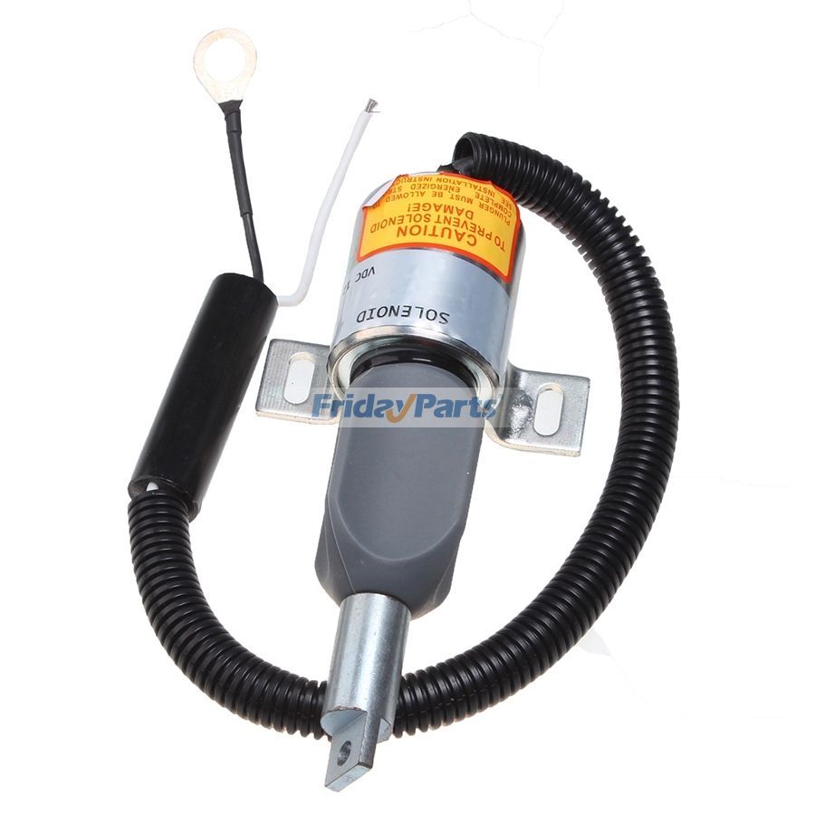 Fuel Shut Off Solenoid 185208 For Isuzu Engine 4JG1-TPA 12V Gehl CTL70 Mustang MTL20 Track Loader