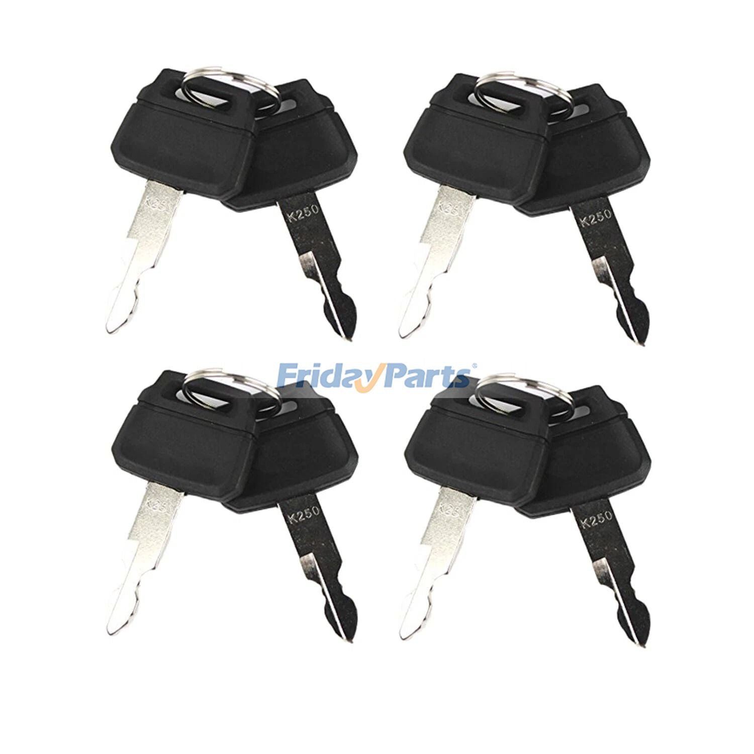 8 Pieces Ignition Key K250 2420WL2420 for Kobelco SK-8 CASE New Holland Excavator Kawasaki Wheel Loader