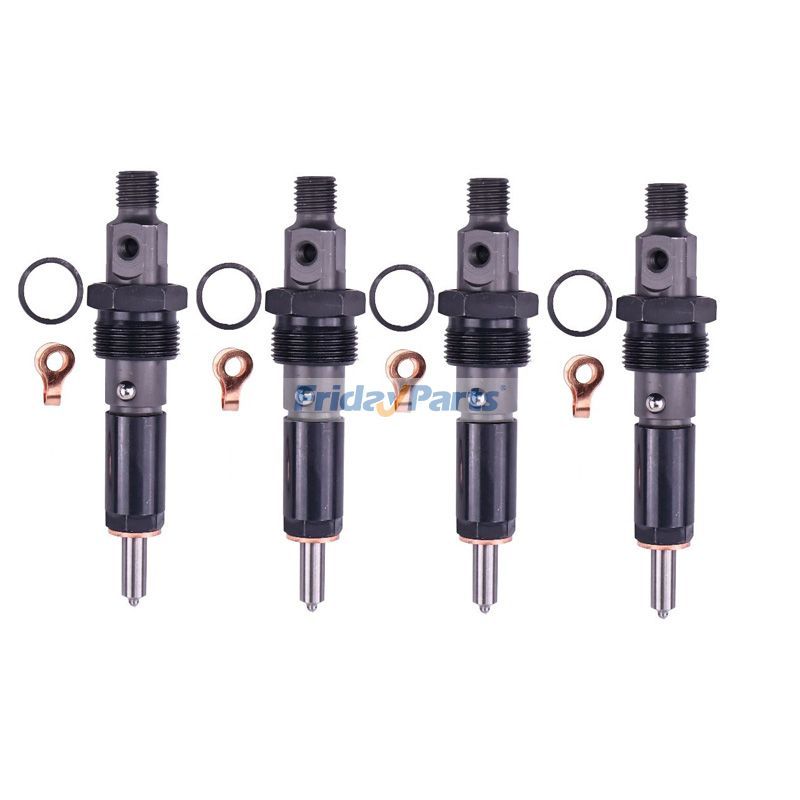 4 Pieces Fuel Injector J909475 for CASE Backhoe Loader 580E 580SE
