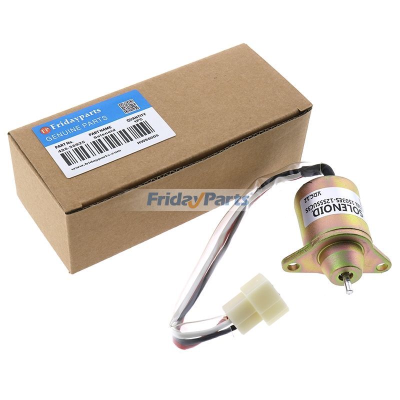 12V Fuel Shut Off Solenoid 425-35925 for Yanmar Engine Mustang 2012 2022 2026 2032 2041 2044 2054 Gehl 3640 3840 4240 Skid Steer Loader