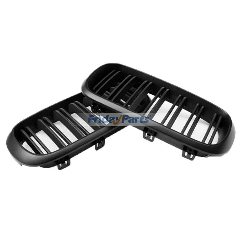 Gloss Black Dual Slats Front Kidney Grill Grille 51712334708 51712334710 for BMW F15 F16 X5 X6 2014-2018