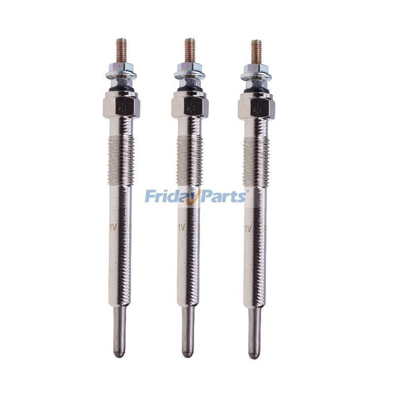 3 Pcs Glow Plug 129008-77800 for Yanmar Engine 3JH40 3TNV88 3TNV82A 3TNV86CT 3TNV86CHT