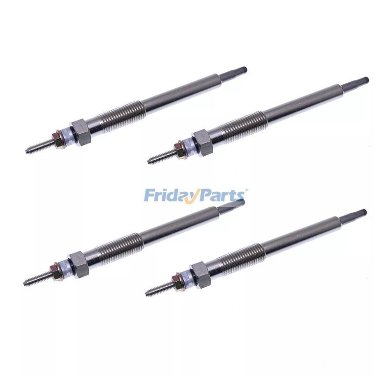 4 Glow Plugs 7000734 1J700-65512 for Kubota Engine V2607 Excavator KX057-4 U55 Bobcat Loader S160 S185 S205 S550 S570 S590 T180 T190 T550 T590