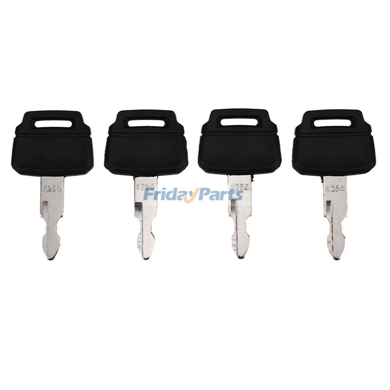 4 Ignition Keys K250 PM50S01001P1 for CASE CX27B CX31B CX25 CX36B CX31 CX36 CX47 CX17B CX50B CX55B CX55BMSR