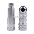 Male & Female Flat Face Coupler Kit 7246781 7246777 for Bobcat Loader B200 B250 BL275 B300 BL570 Excavator 320 E32 E35 E55 335