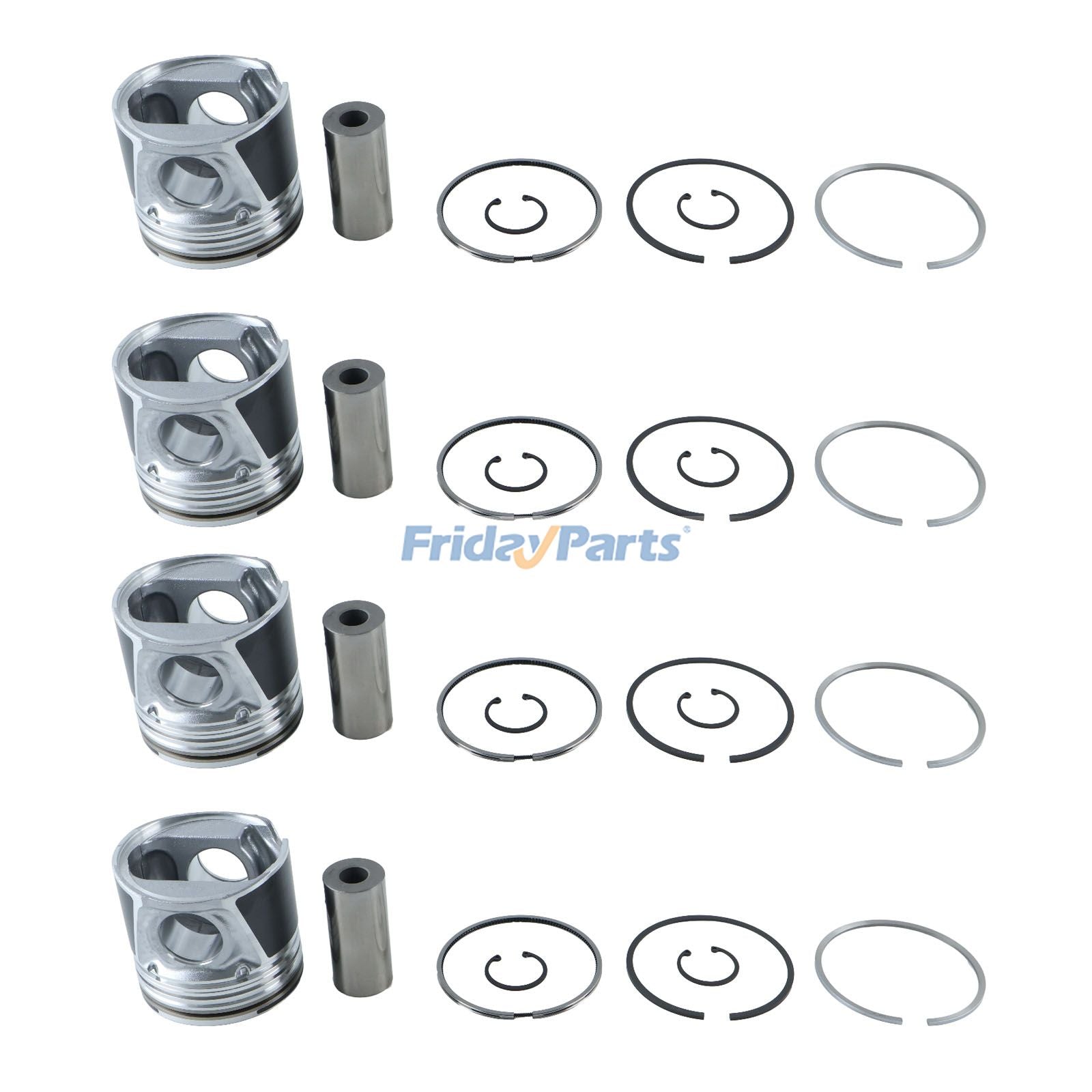 Piston Kit 8094740 for CASE Engine F4CE9484L F4CE9484C J600 Tractor FARMALL 105U 110A MAXXUM 120