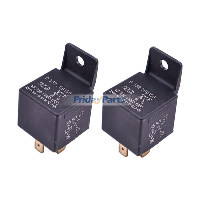 12V 2 Pieces Relay 1983420C1 for CASE Tractor 595 695 895 995 743 795 540 4230 1455 1046 844S JX100U JX1080U JX1090U JX80U JX90U