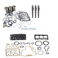 Standard Overhaul Rebuild Kit & Complete Cylinder Head & Glow Plug for Kubota Engine D722