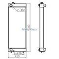 Water Radiator Core LN001710 LN002120 for CASE CX290 Crawler Excavator