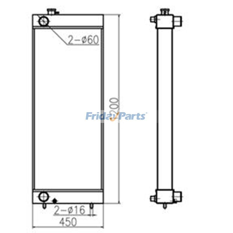 Water Radiator Core LN001710 LN002120 for CASE CX290 Crawler Excavator