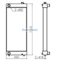 Water Radiator Core LN002080 LN002730 for CASE CX360B Crawler Excavator