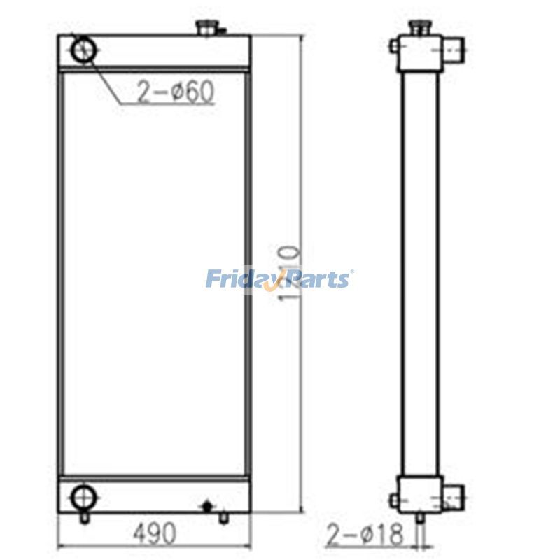Water Radiator Core LN002080 LN002730 for CASE CX360B Crawler Excavator